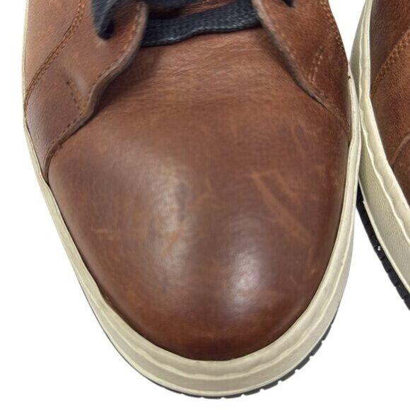 FRYE Wythe Leather High-Top Sneakers, men’s 8M, cognac color - Picture 7 of 14